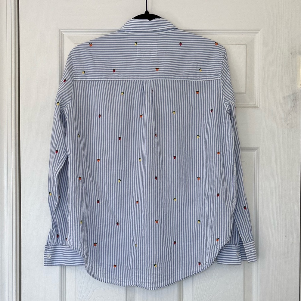 Rails Taylor Embroidered Citrus Button Up Cotton Blend Blouse - Picture 2 of 8